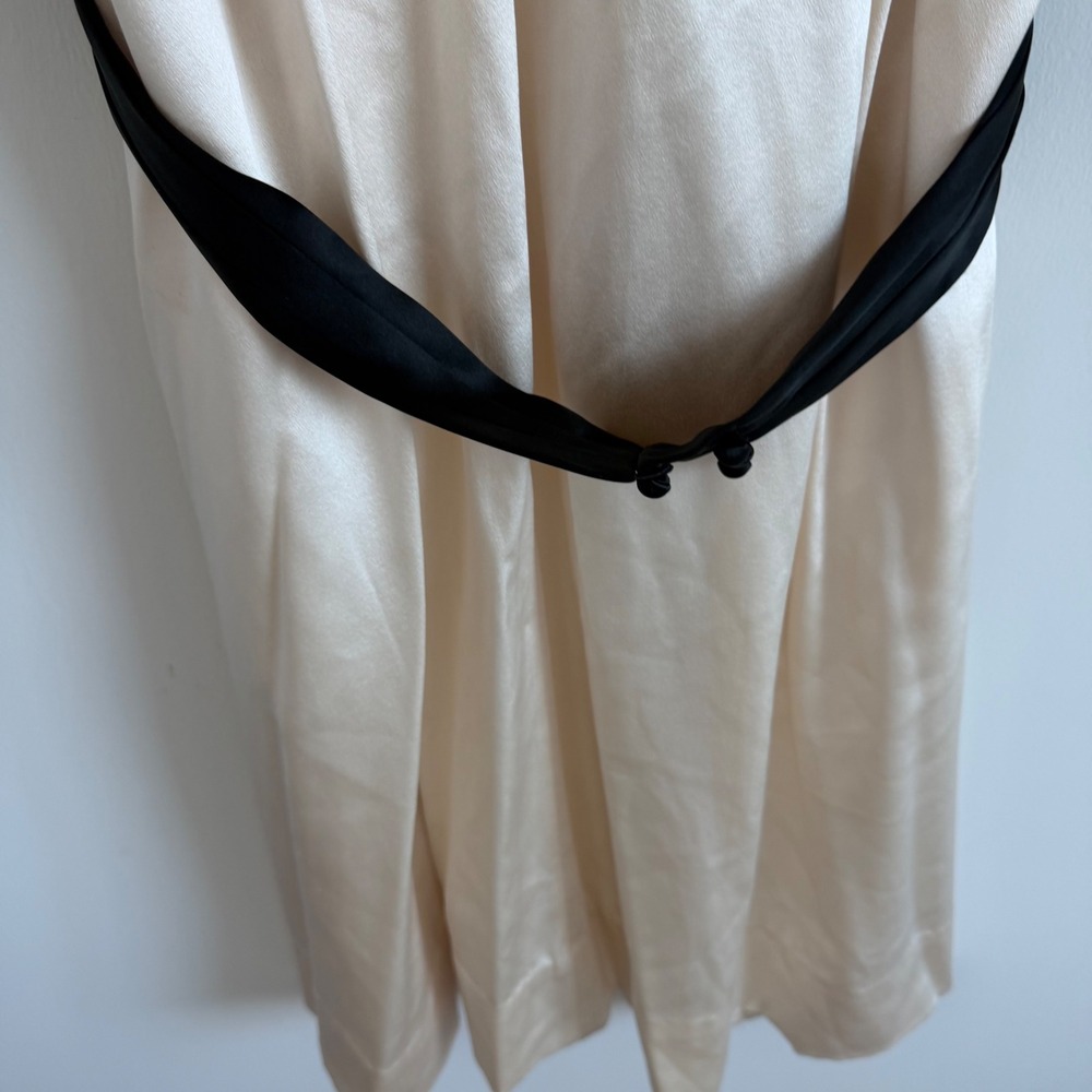 3.1 Philip Lim Silk Ruffled High Neck Midi Dress in Cream Size 6 - Picture 11 of 14